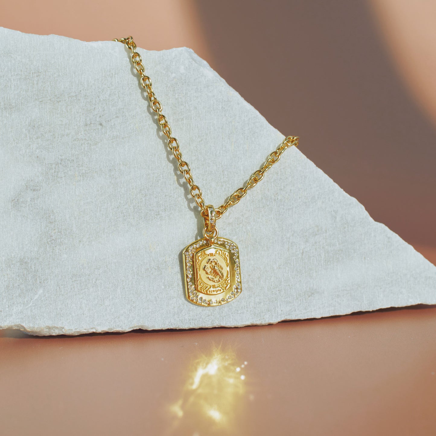 Zodiac Dog Tag Pendant