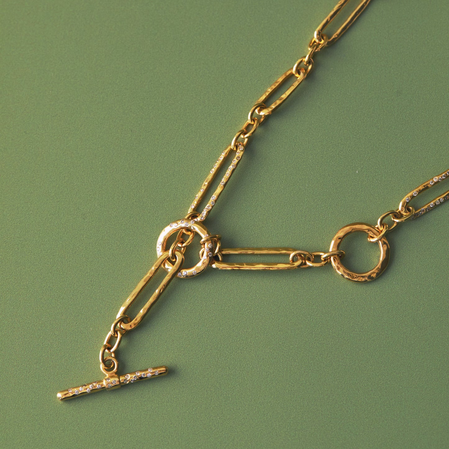 Toggle Diamond Chunky Necklace