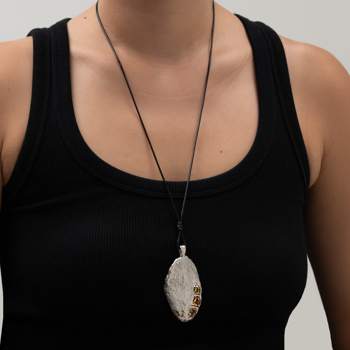 Organic Pendant with Citrine