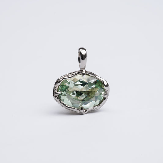 Oval Peridot East West Pendant