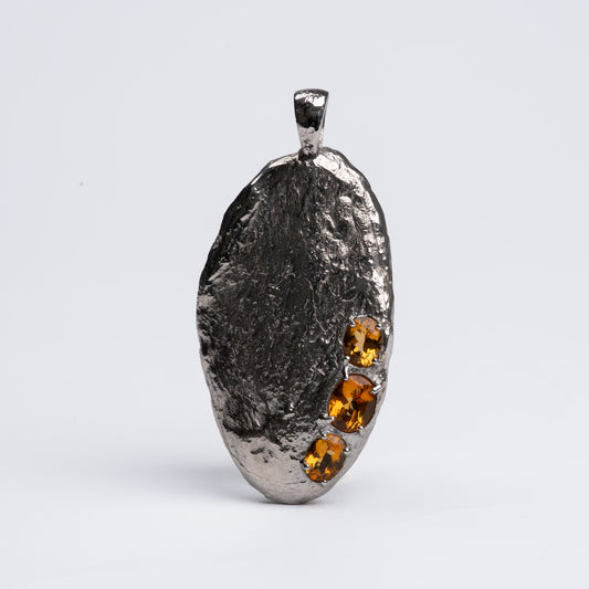 Organic Pendant with Citrine