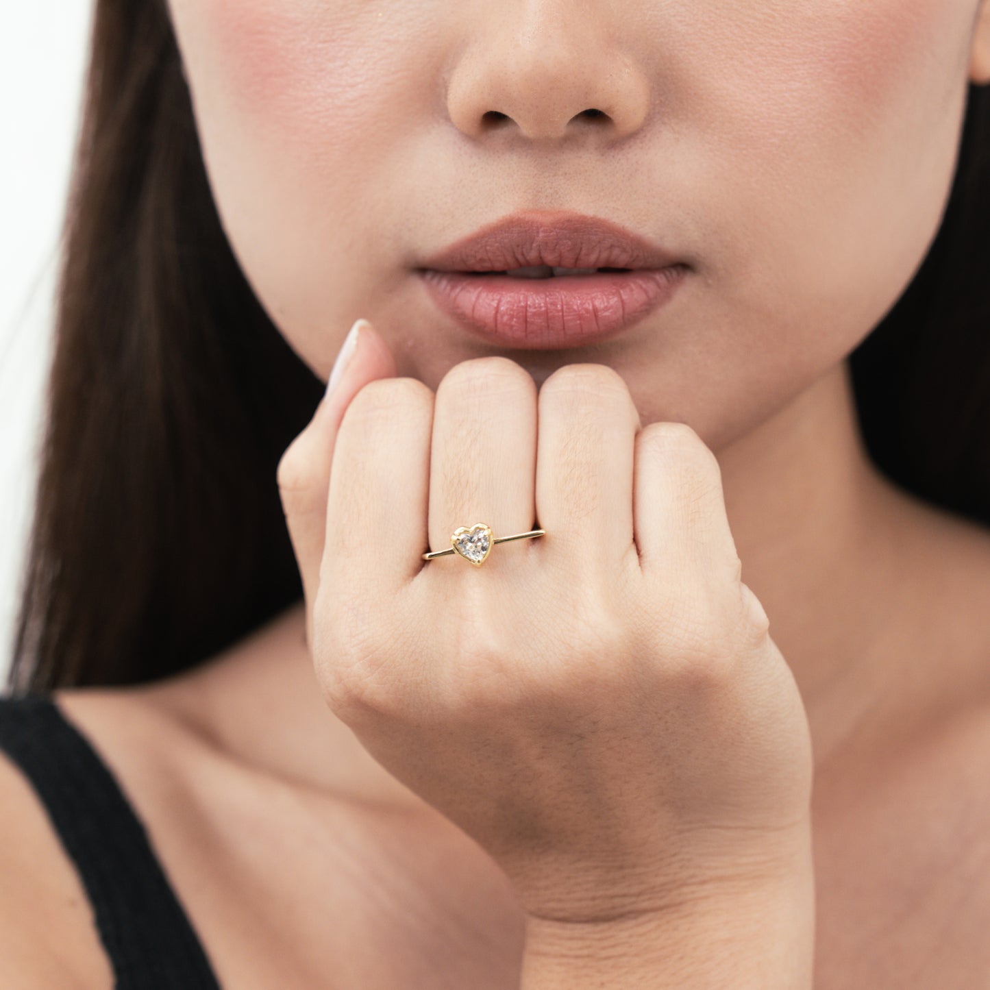 Heart Square Ring