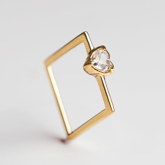 Heart Square Ring