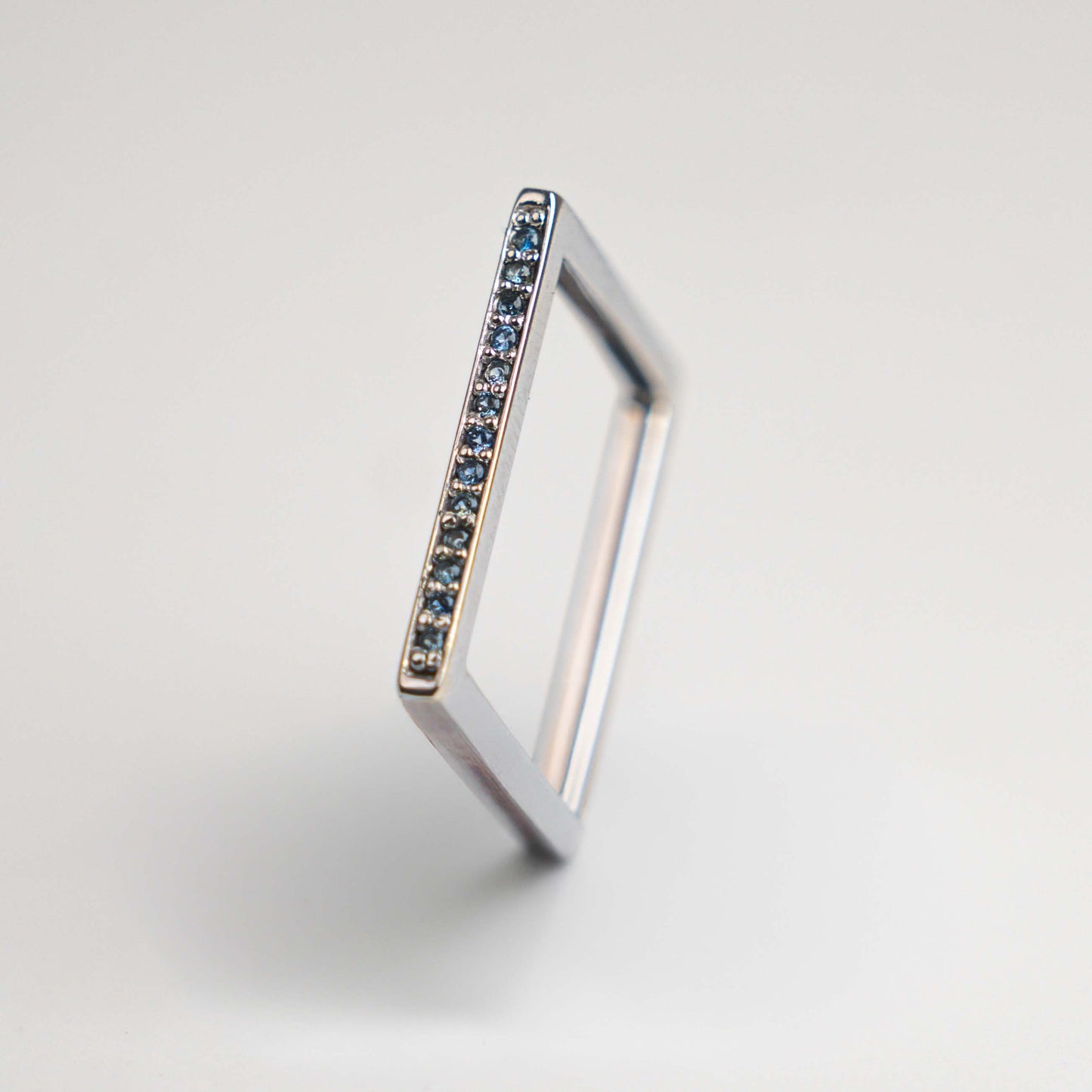 Blue Sapphire Square Ring
