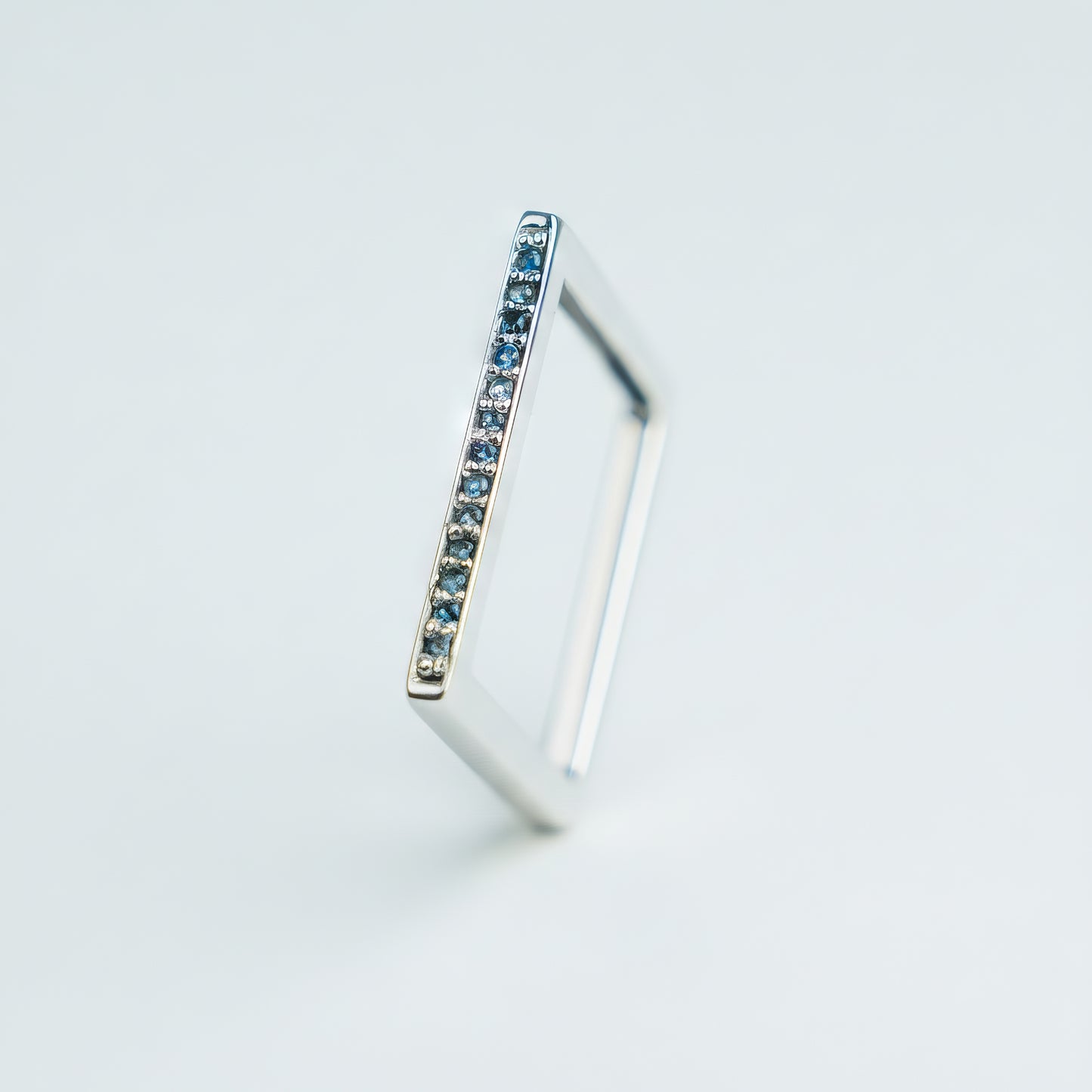 Blue Sapphire Square Ring