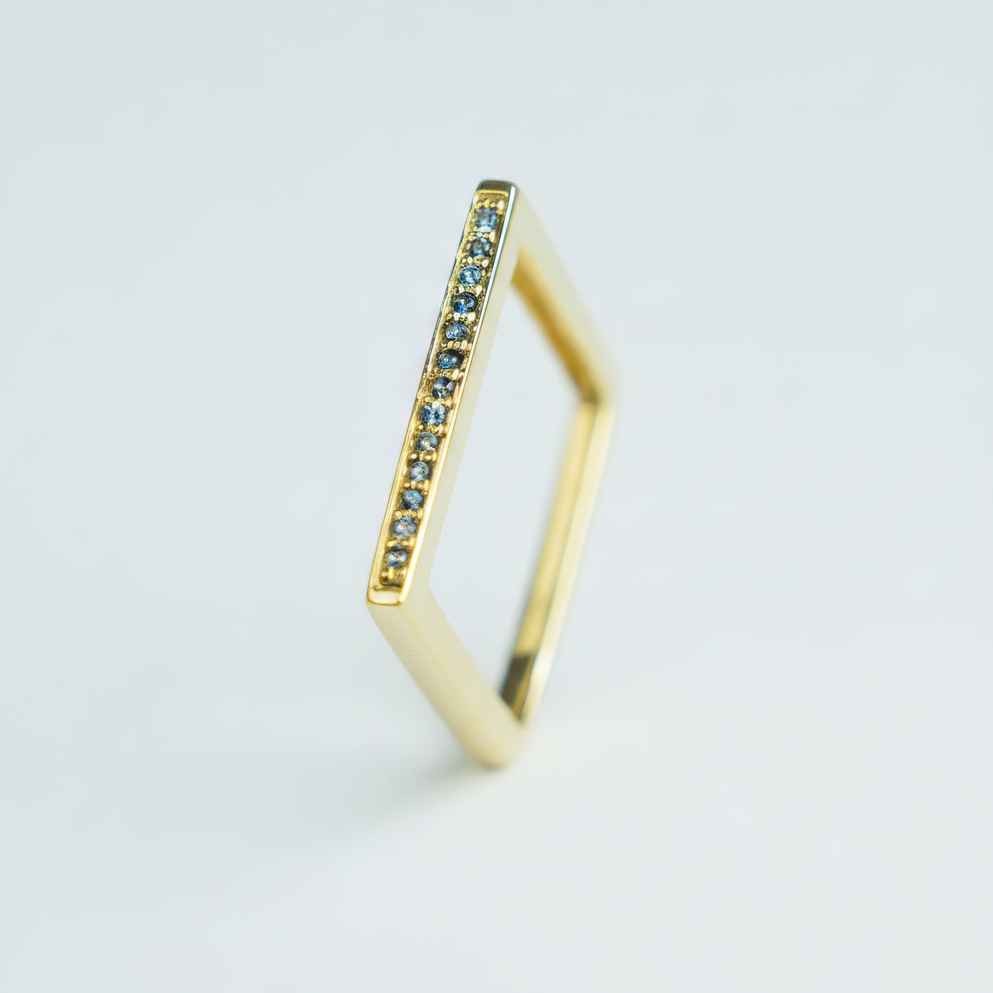 Blue Sapphire Square Ring