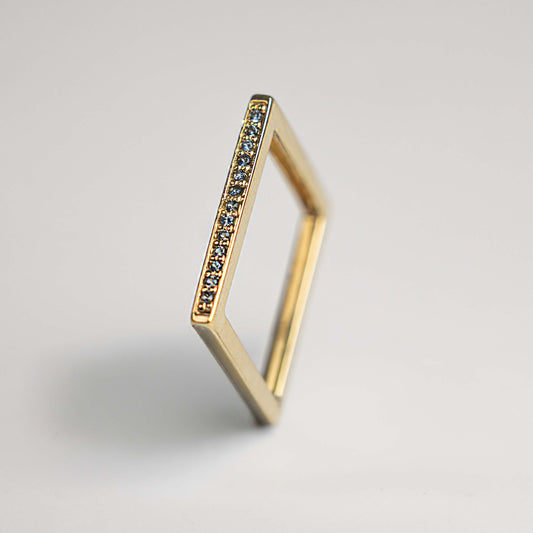 Blue Sapphire Square Ring