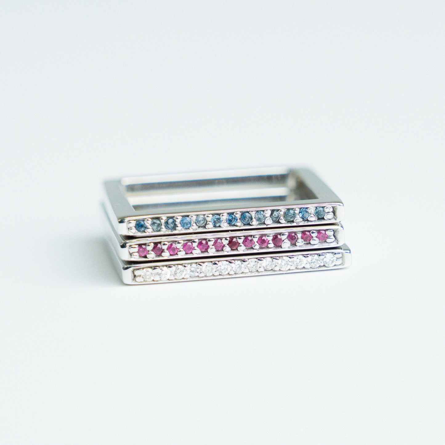 Blue Sapphire Square Ring