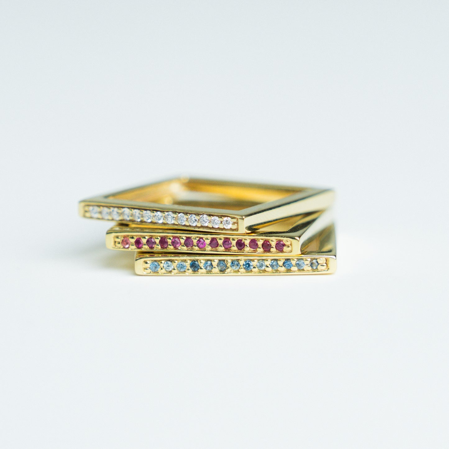 Blue Sapphire Square Ring