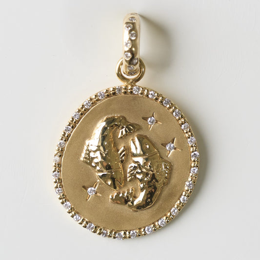 Diamond Zodiac Medallion