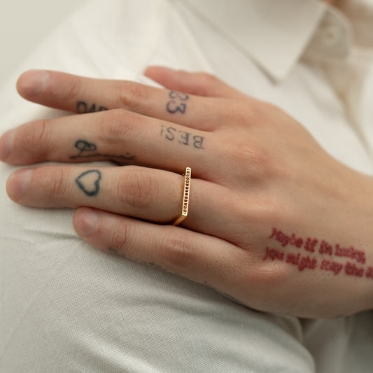 Pink Sapphire Square Ring